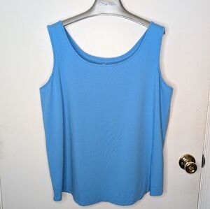 Vibrant Blue Sleeveless Tank Top with Relaxed Boxy Style